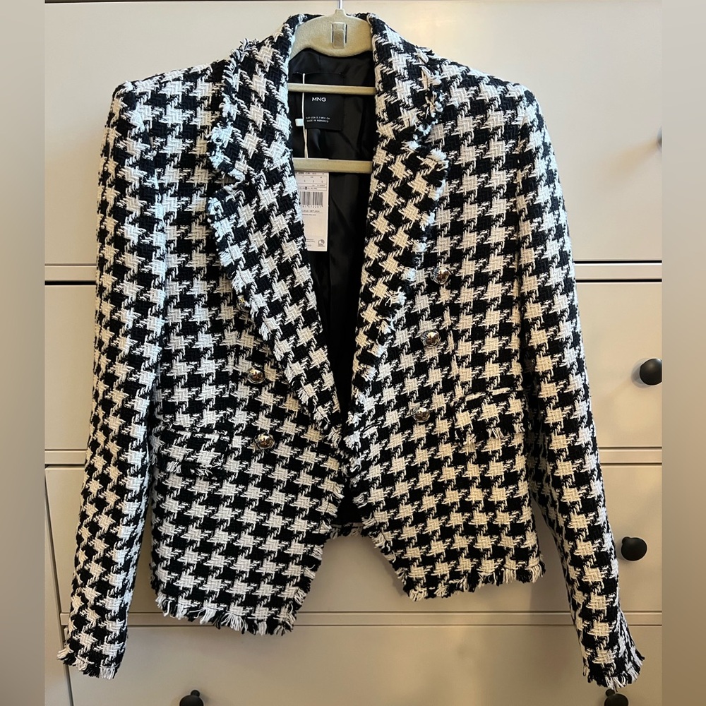 HOUNDSTOOTH WOOL-BLEND BLAZER from Mango